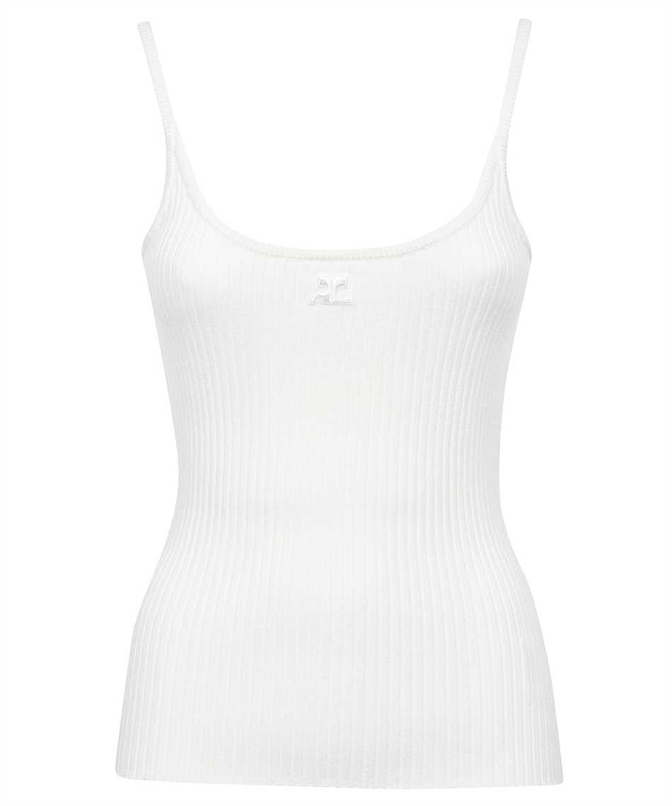 KNITTED TANK TOP REEDITION - White
