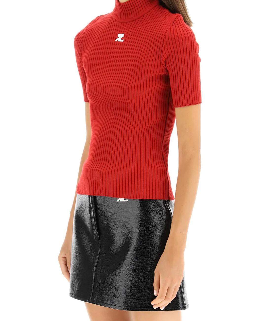 REEDITION KNIT TOP SHORT SLEEVES - Red 