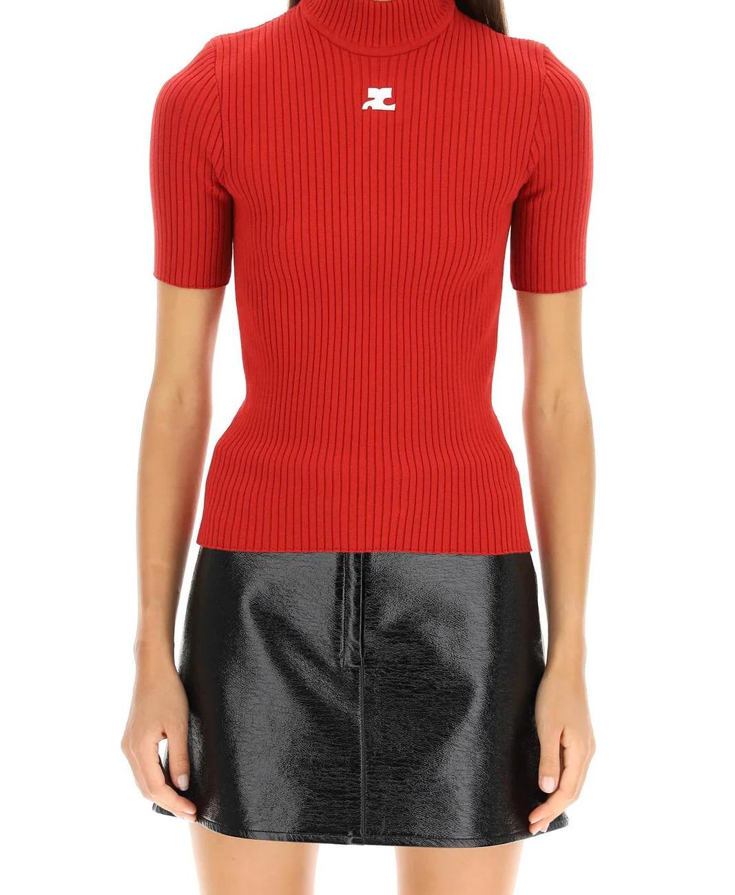 REEDITION KNIT TOP SHORT SLEEVES - Red 