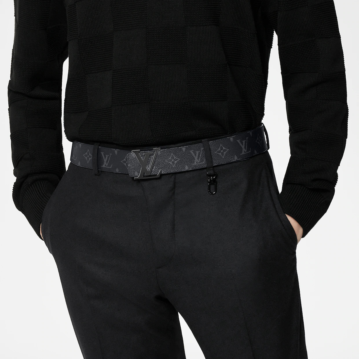 LV INITIALS 40MM REVERSIBLE BELT