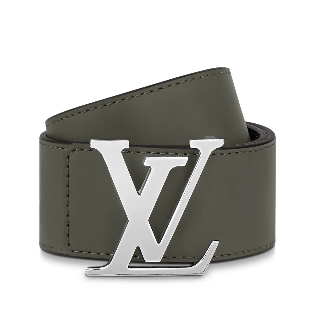 LV INITIALS 40MM REVERSIBLE BELT - Beige