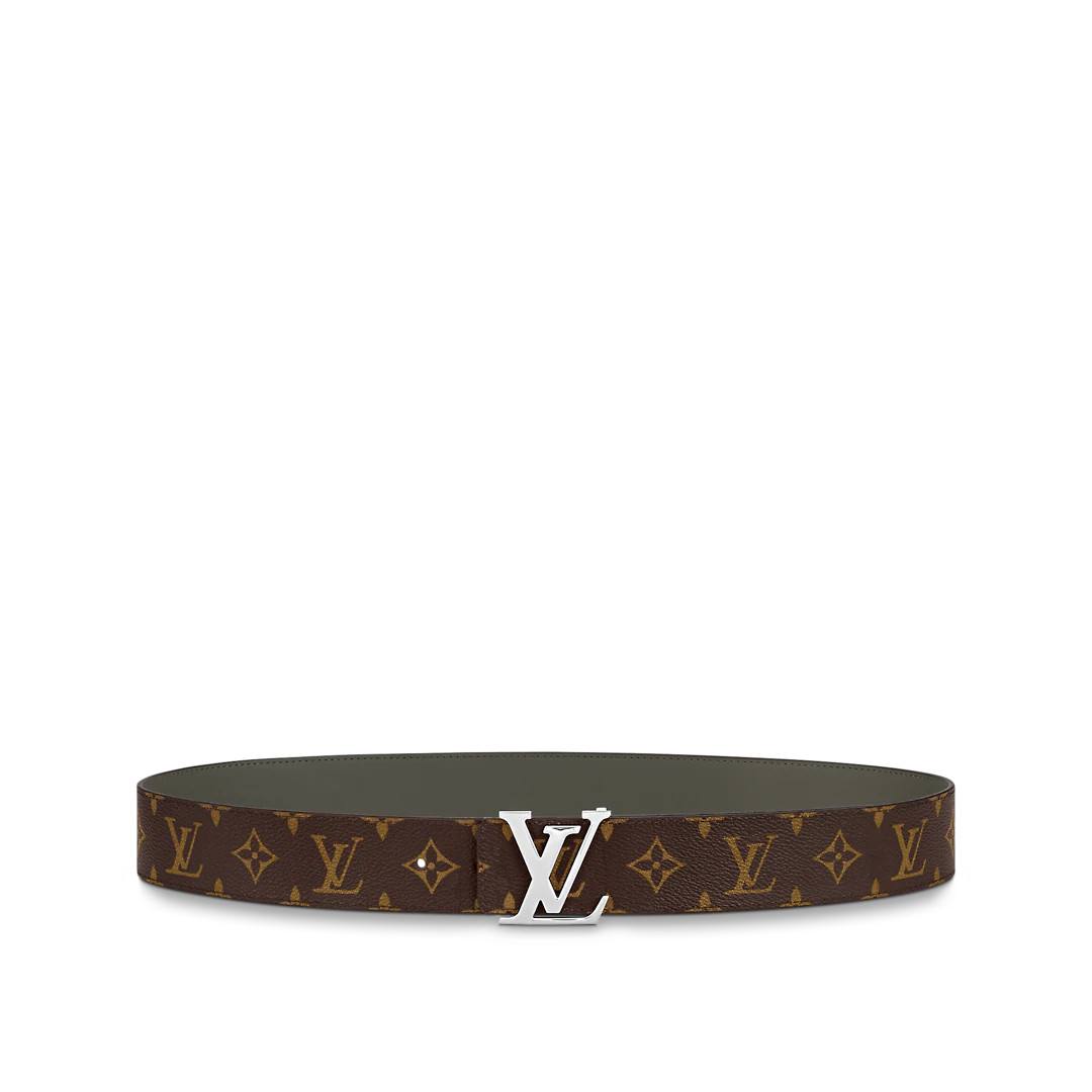 LV INITIALS 40MM REVERSIBLE BELT - Beige