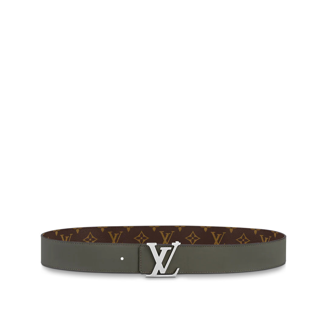 LV INITIALS 40MM REVERSIBLE BELT - Beige