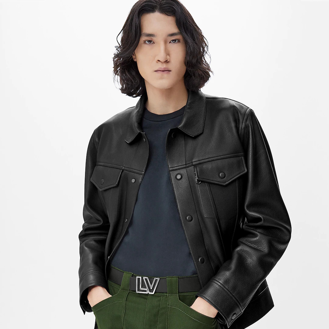 LV MONUMENT OUTLINE 35MM REVERSIBLE BELT