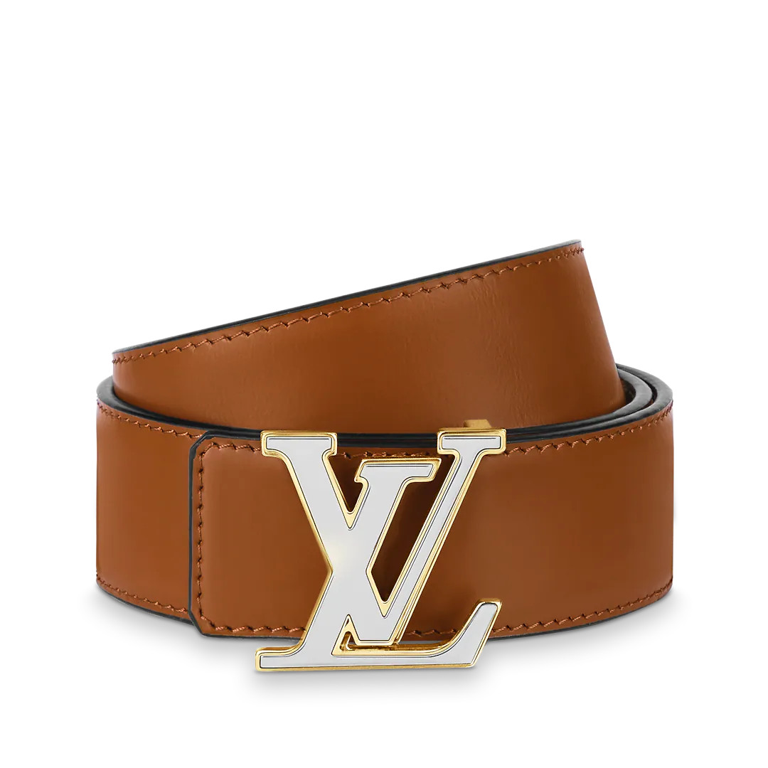 LV MIRROR 35MM REVERSIBLE BELT - Brown