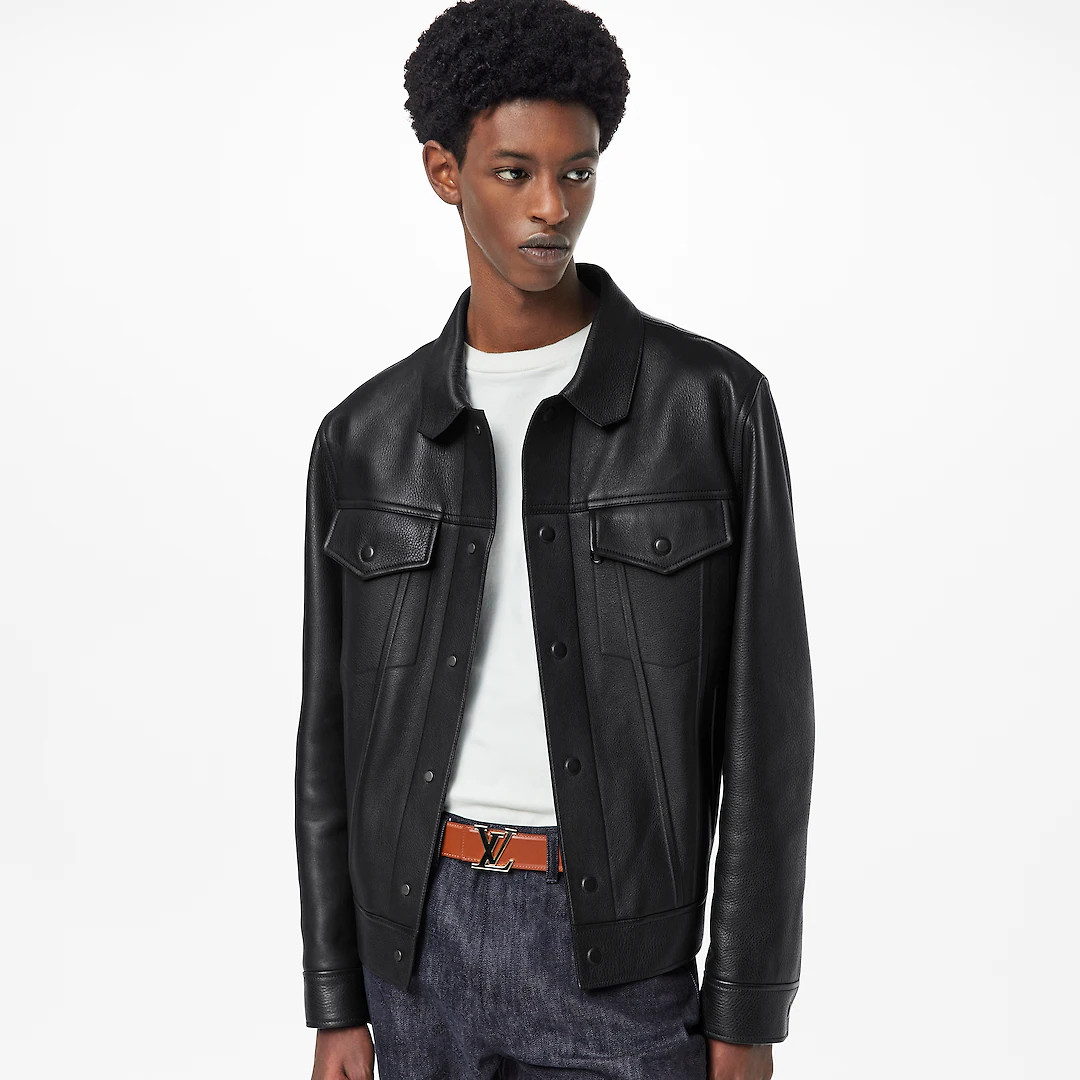 LV MIRROR 35MM REVERSIBLE BELT - Brown