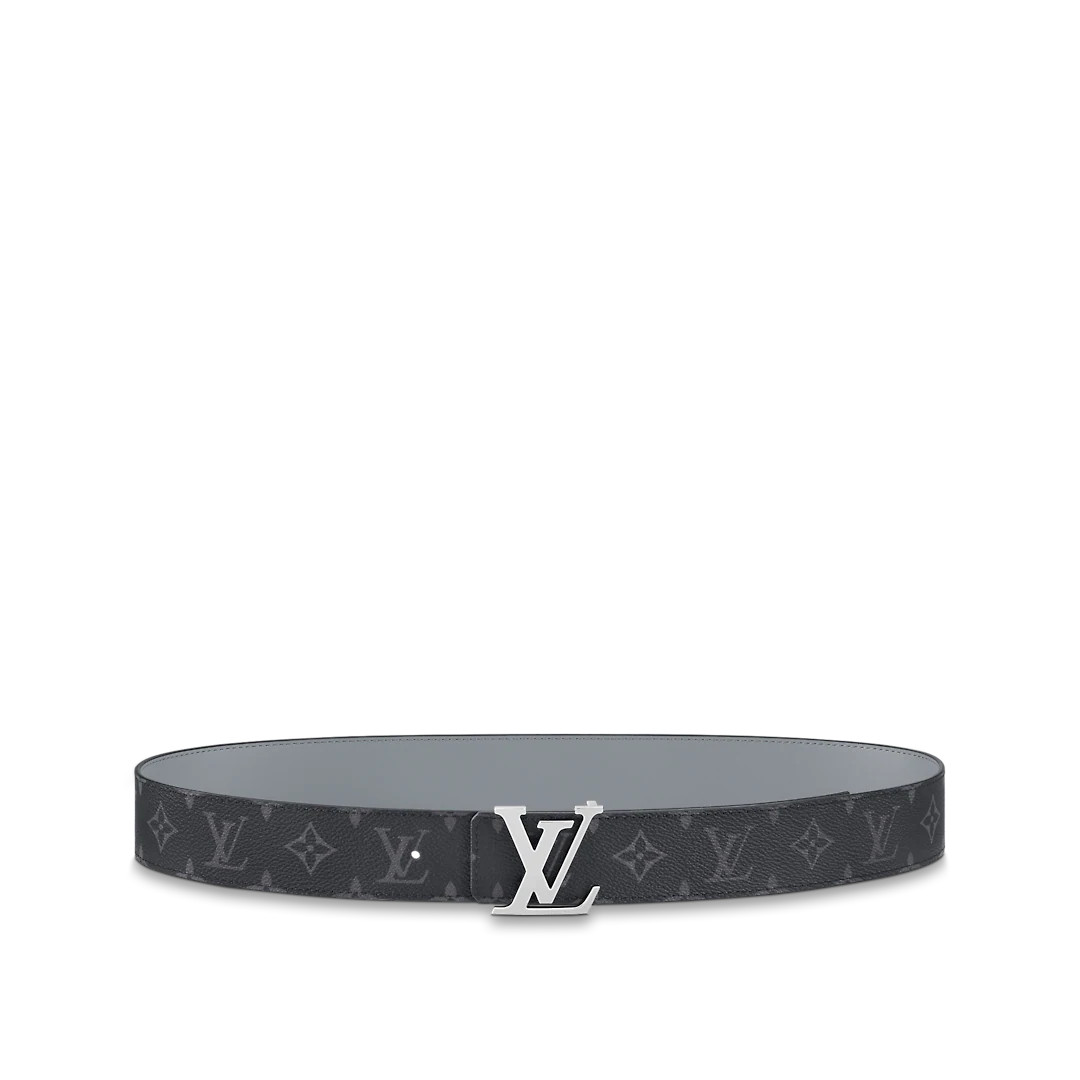 LV INITIALS 40MM REVERSIBLE BELT - Grey