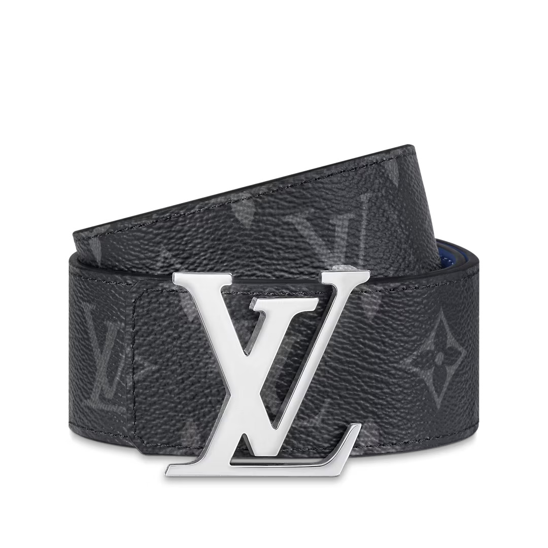 LV INITIALS 40MM REVERSIBLE BELT - Blue