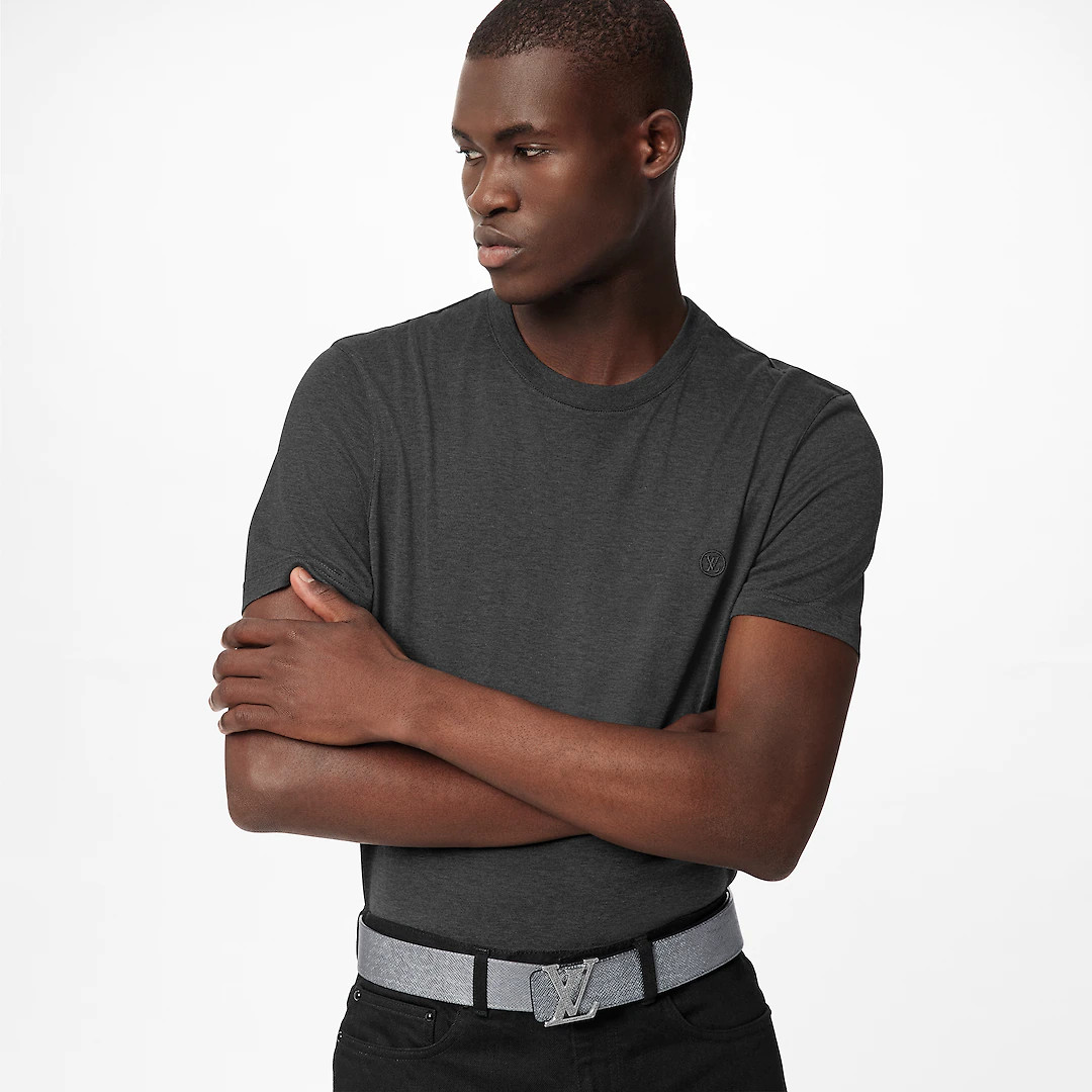 LV INITIALS 40MM REVERSIBLE BELT - Silver