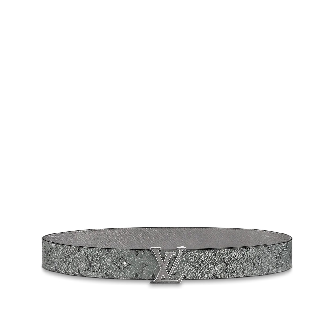 LV INITIALS 40MM REVERSIBLE BELT - Silver