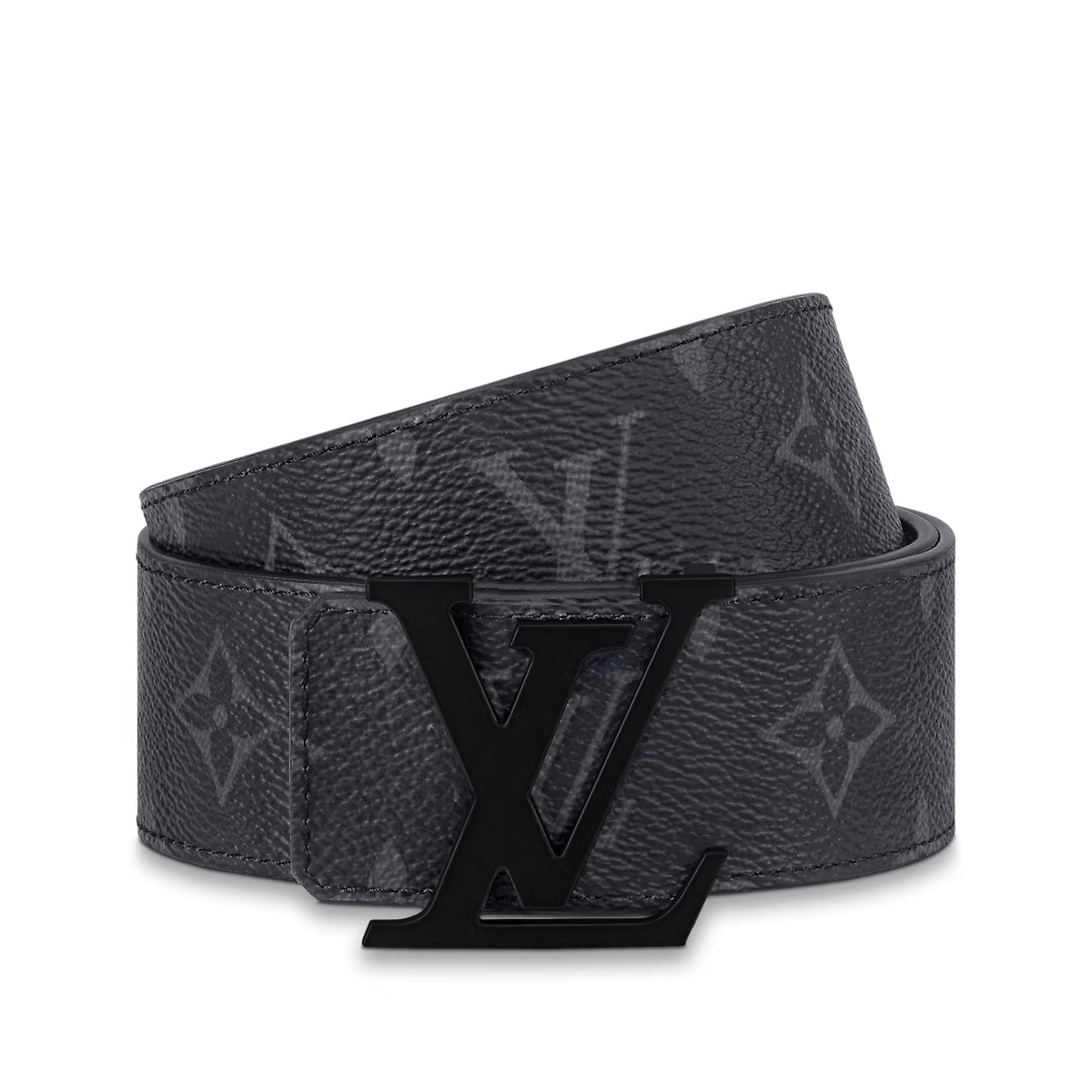 LV INITIALES 40MM MATTE BLACK BELT