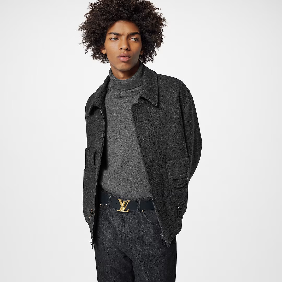 LV PYRAMIDE 40MM BELT - Brown