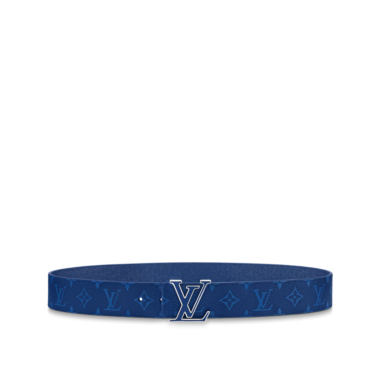 LV INITIALES 40MM REVERSIBLE BELT - Blue