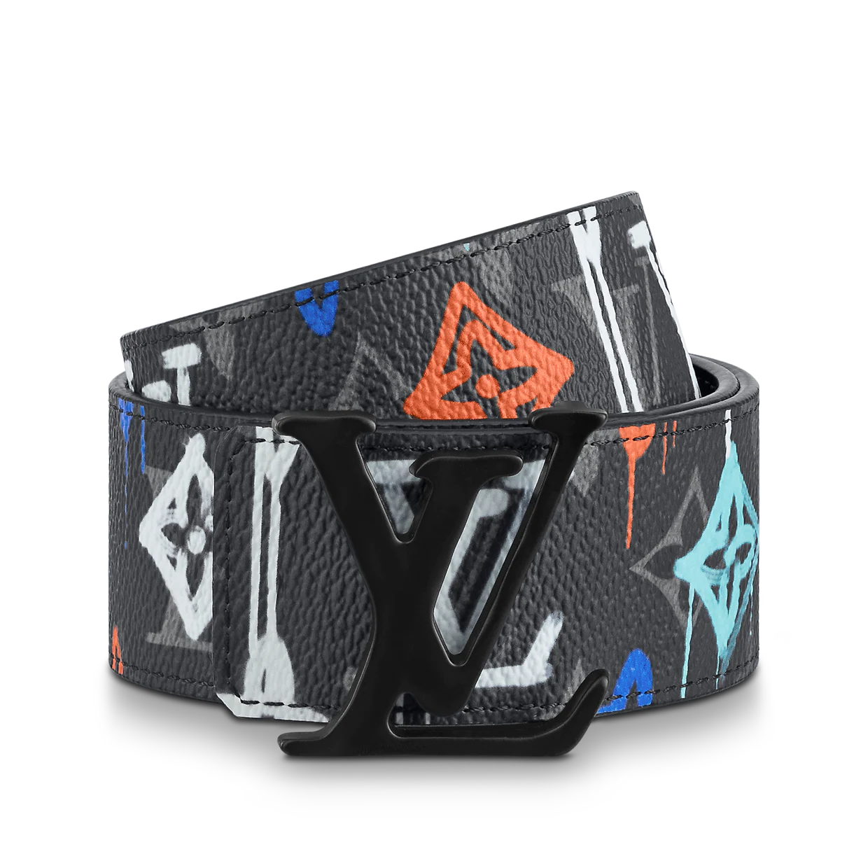 LV SHAPE 40MM REVERSIBLE BELT Multicoloured