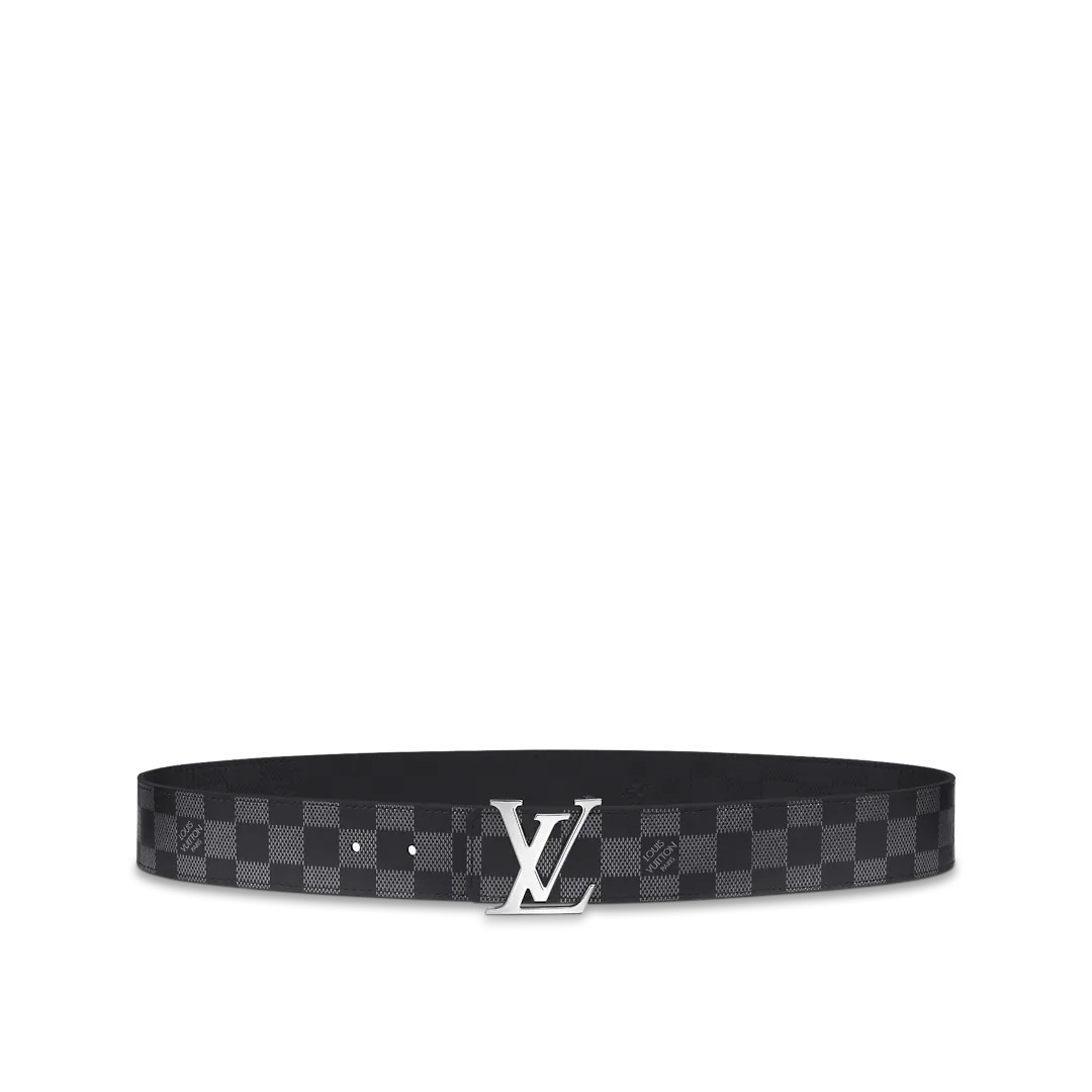 LV INITIALES 40MM REVERSIBLE BELT - Black Damier 