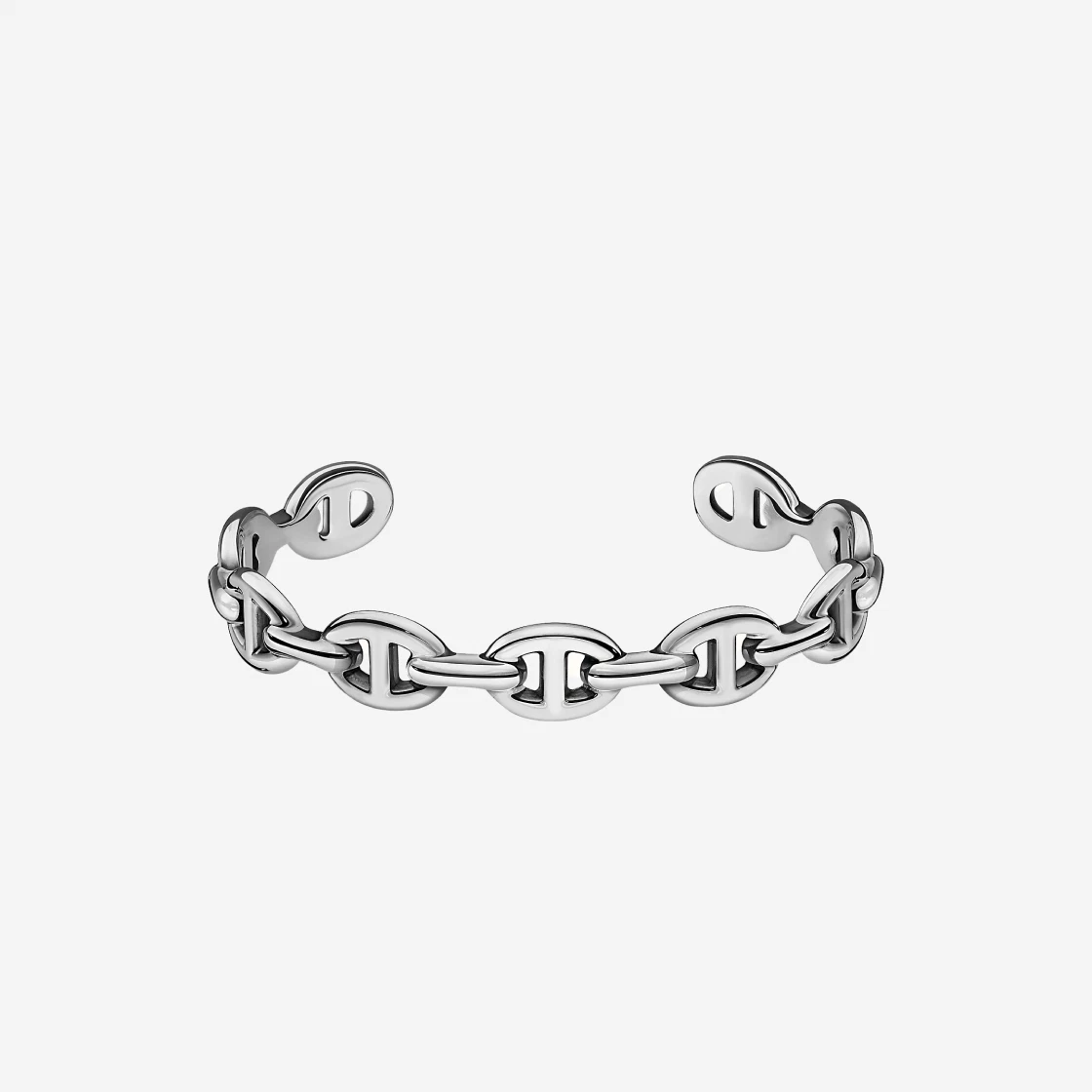 Hermes Medium Chaine D'ancre Enchainee Bracelet Sterling Silver