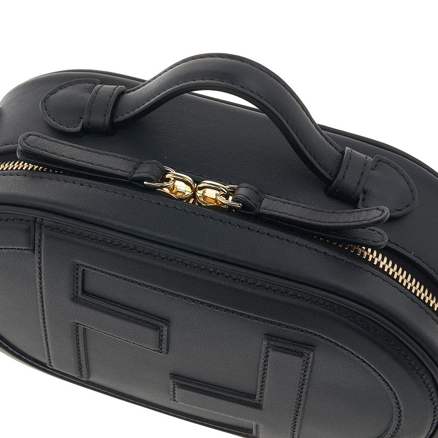 O’Lock Mini Camera Case Black leather mini bag