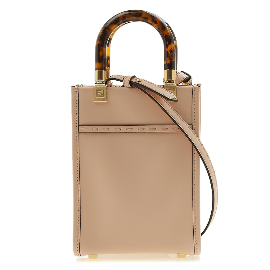 Mini Sunshine Shopper Pale pink leather mini bag