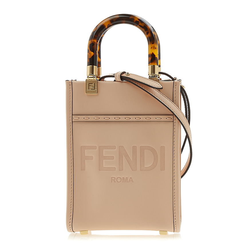 Mini Sunshine Shopper Pale pink leather mini bag