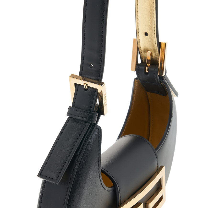 Fendi Cookie Black leather mini bag