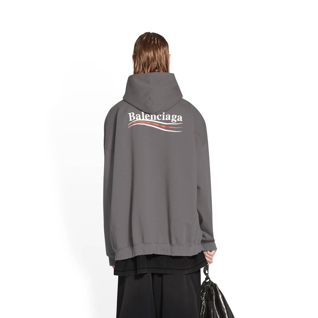 MEN'S POLITICAL CAMPAIGN HOODIE LARGE FIT IN GREY