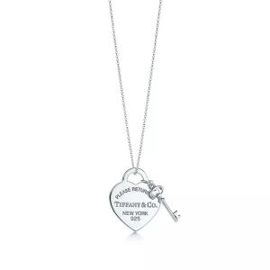 Tiffany & Co. Return To Tiffany Heart Tag with Key Pendant Medium Silver
