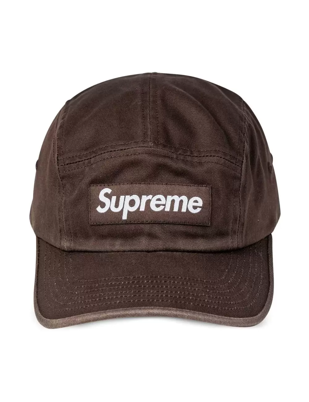  Supreme Washed Chino Twill Camp Cap Brown