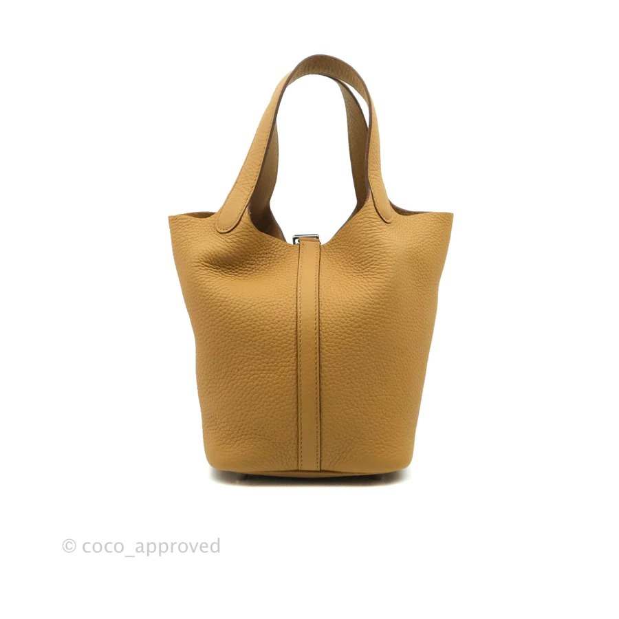 Hermes Picotin Lock 18 Bag Clemence & Palladium Biscuit