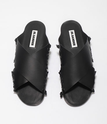 Leather Slides - Black