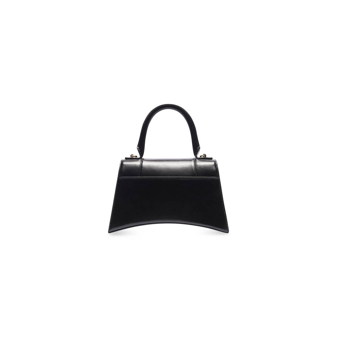 Hourglass Small Handbag in black shiny box calfskin