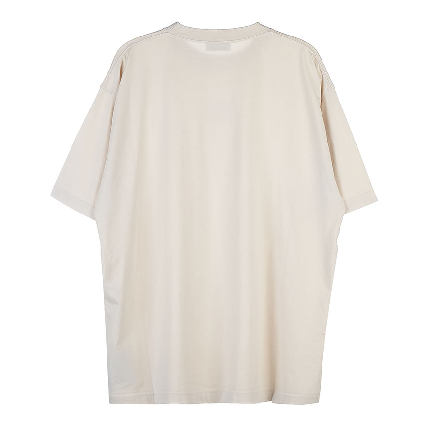 Logo Embroidered Cotton Over Short Sleeve Tee