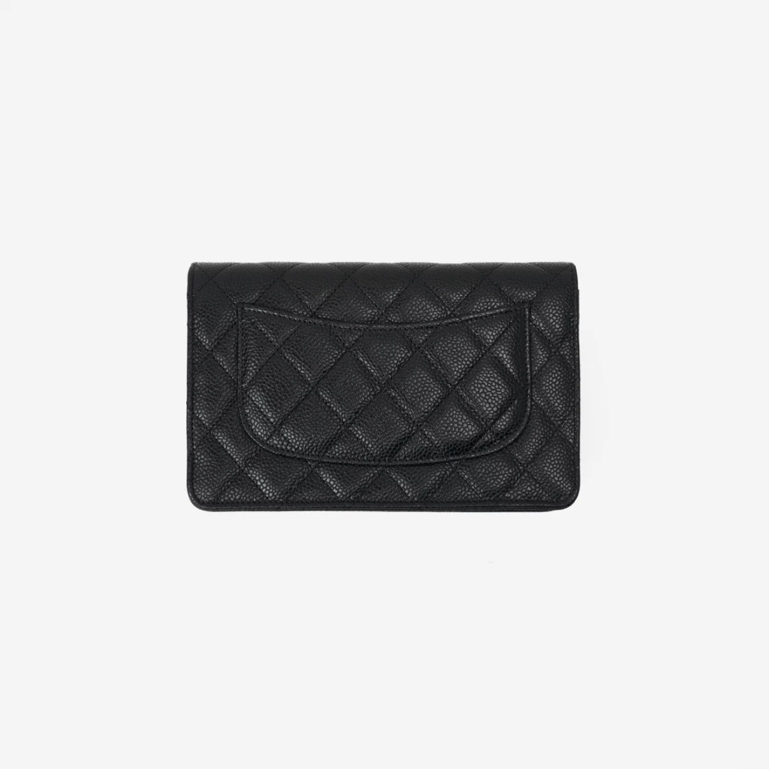 Chanel Classic Wallet On Chain Grained Calfskin & Gold Black