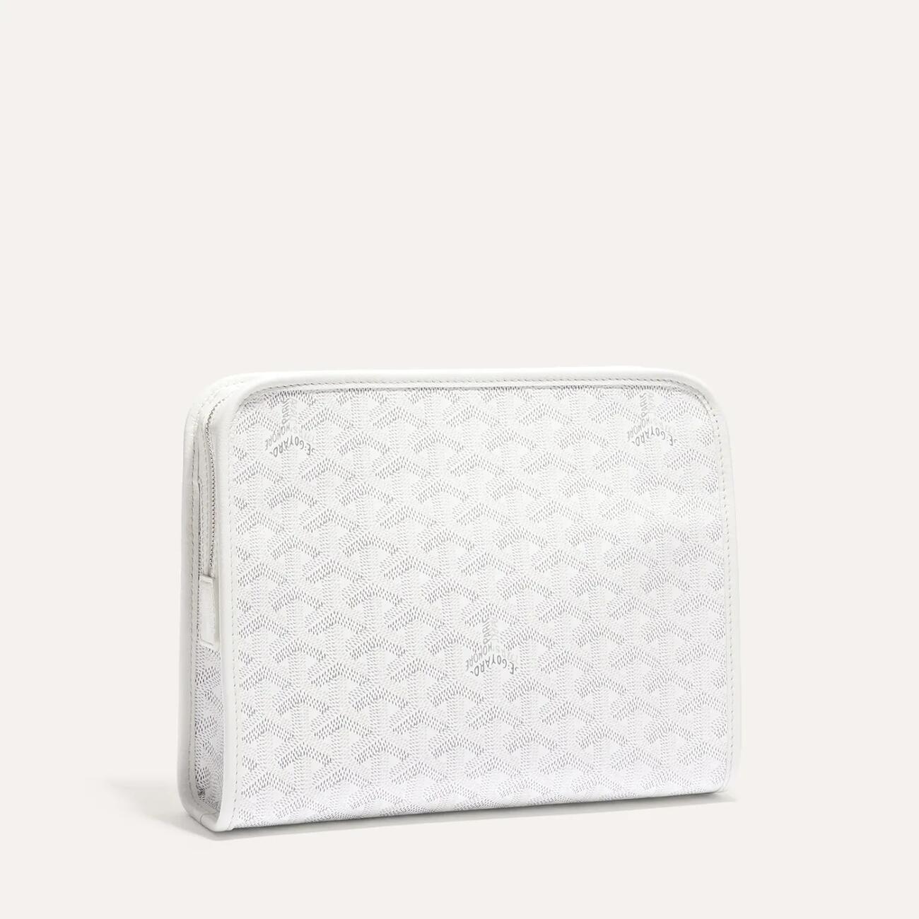 Goyard Jouvence Toiletry Bag MM Gray in Canvas/Calfskin with