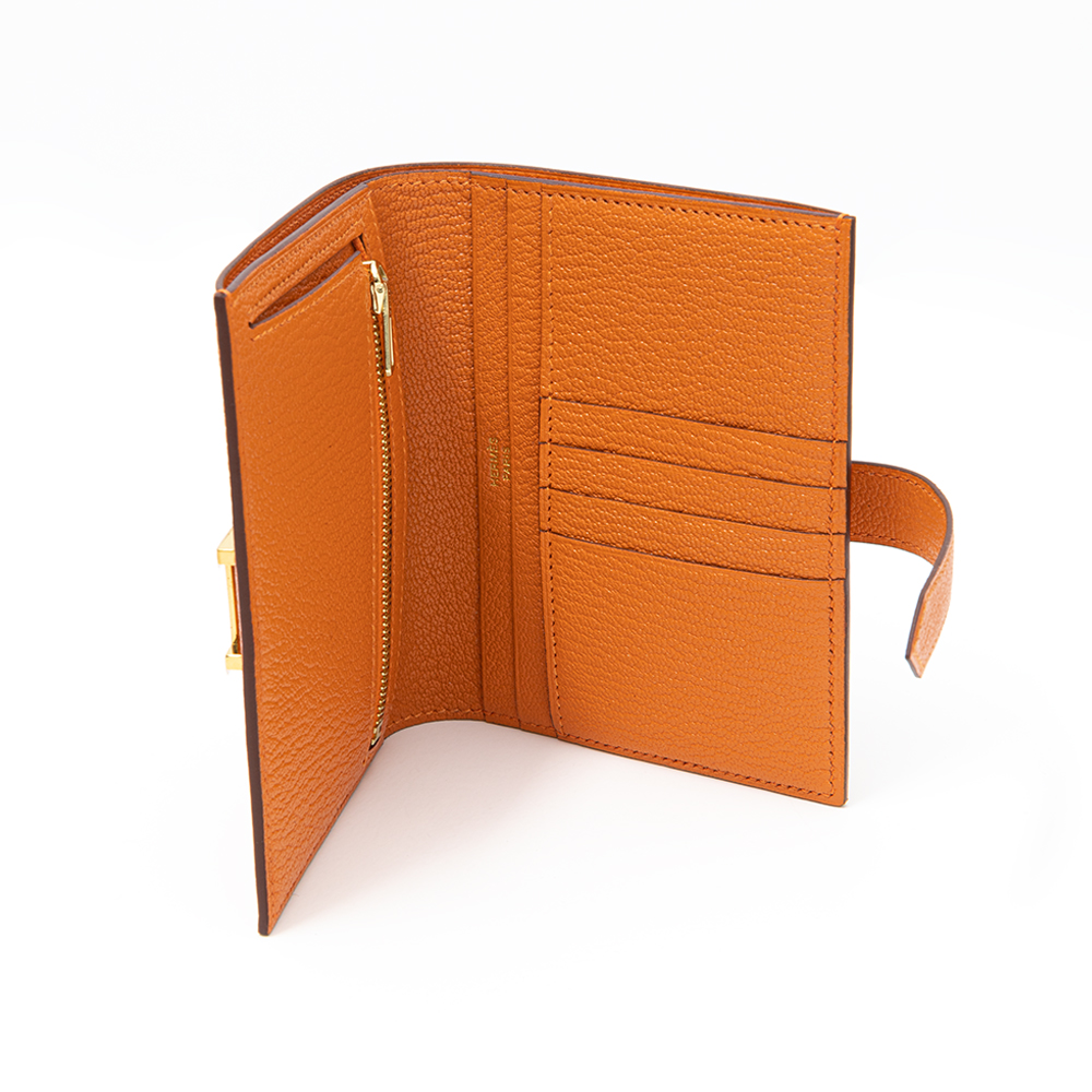 BEARN Orange Compact Half Wallet 