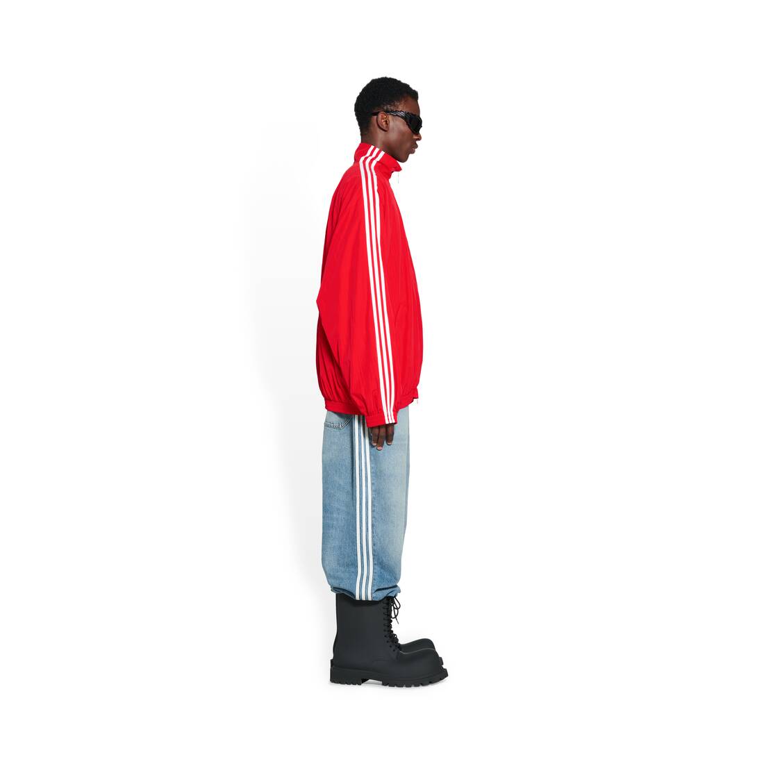 BALENCIAGA / ADIDAS TRACKSUIT JACKET IN RED