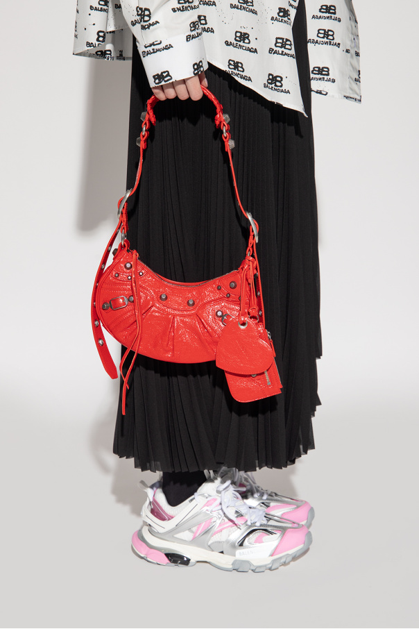 BALENCIAGA RED ‘LE CAGOLE XS’ SHOULDER BAG