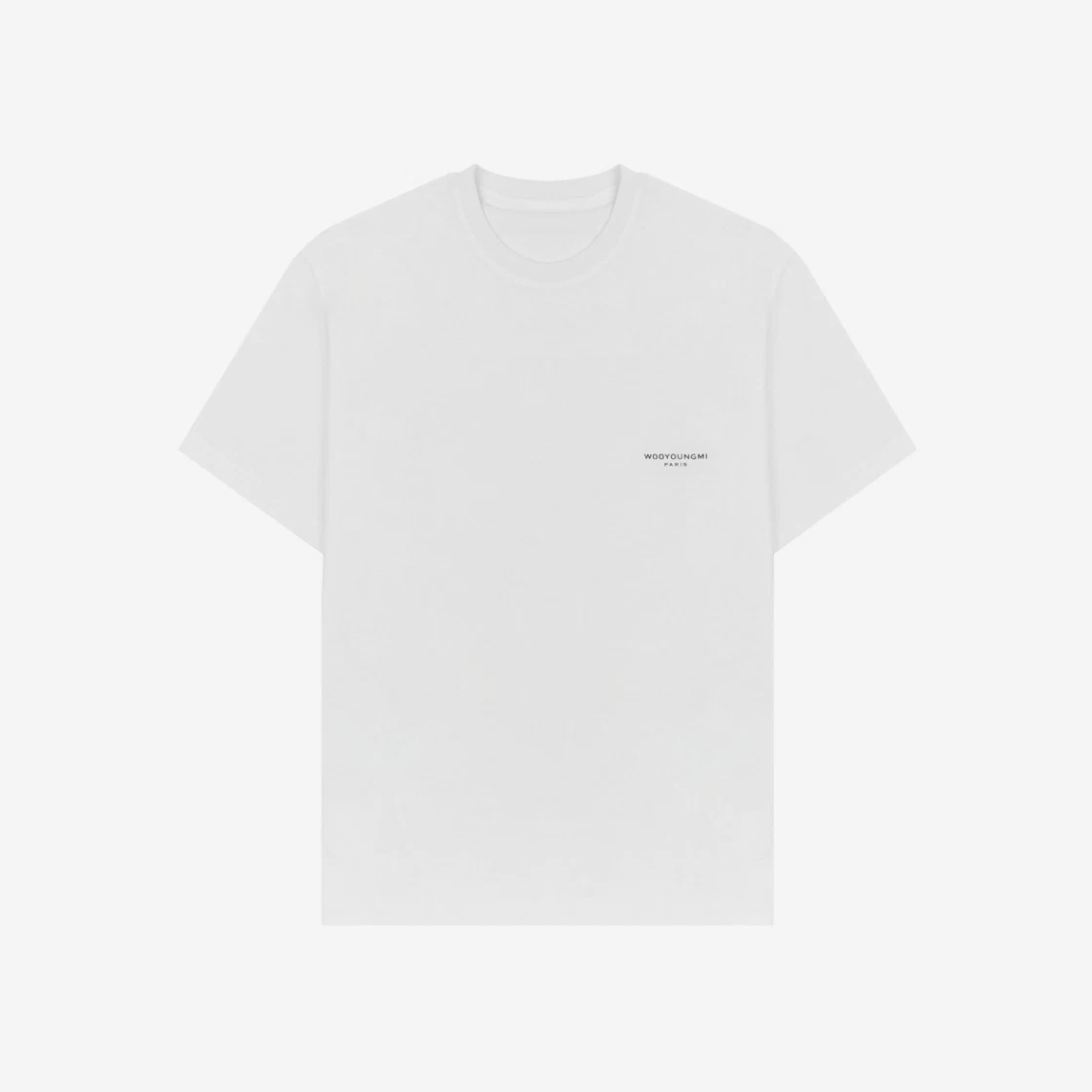 White Cotton Square Label T-Shirt