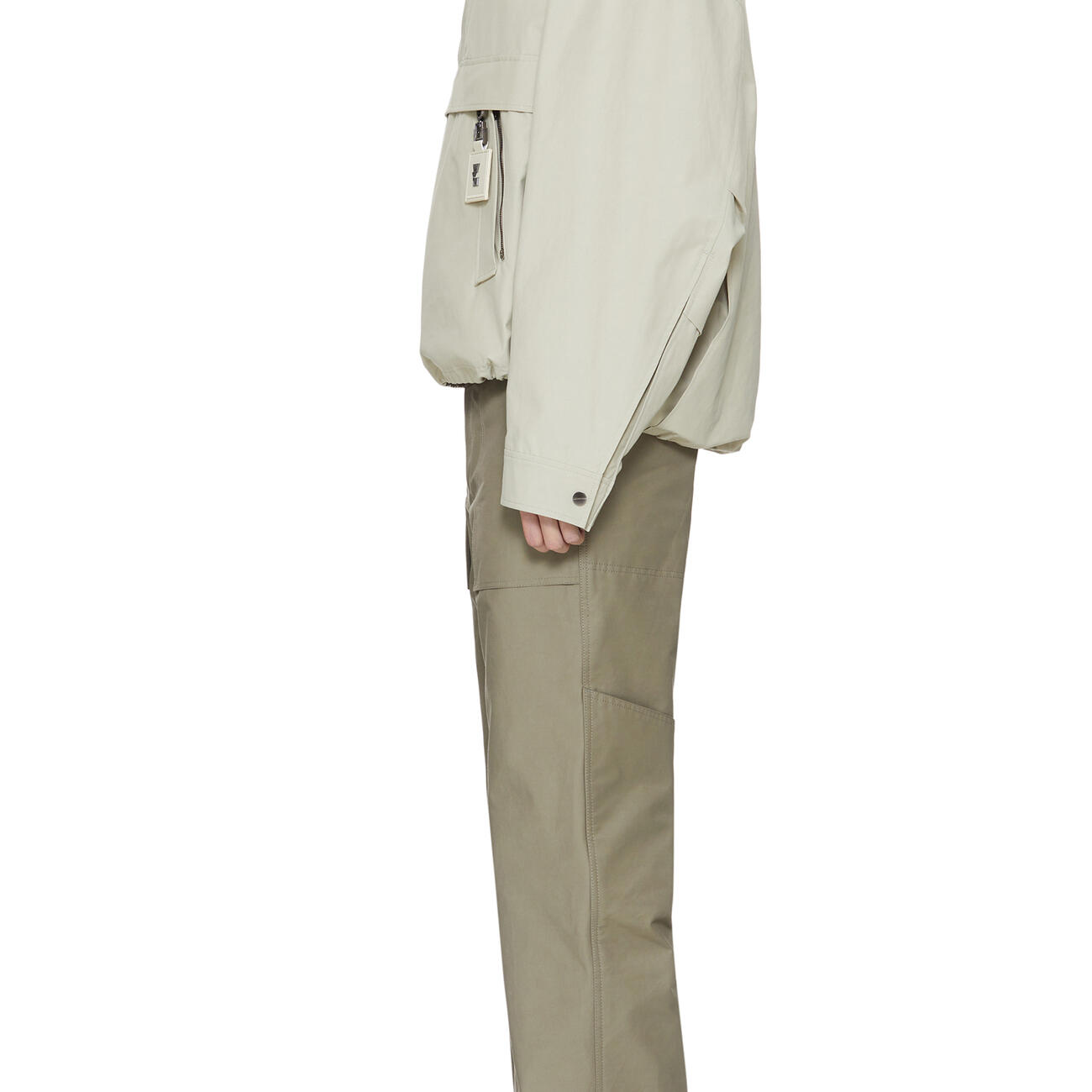 Beige Nylon Anorak Jumper