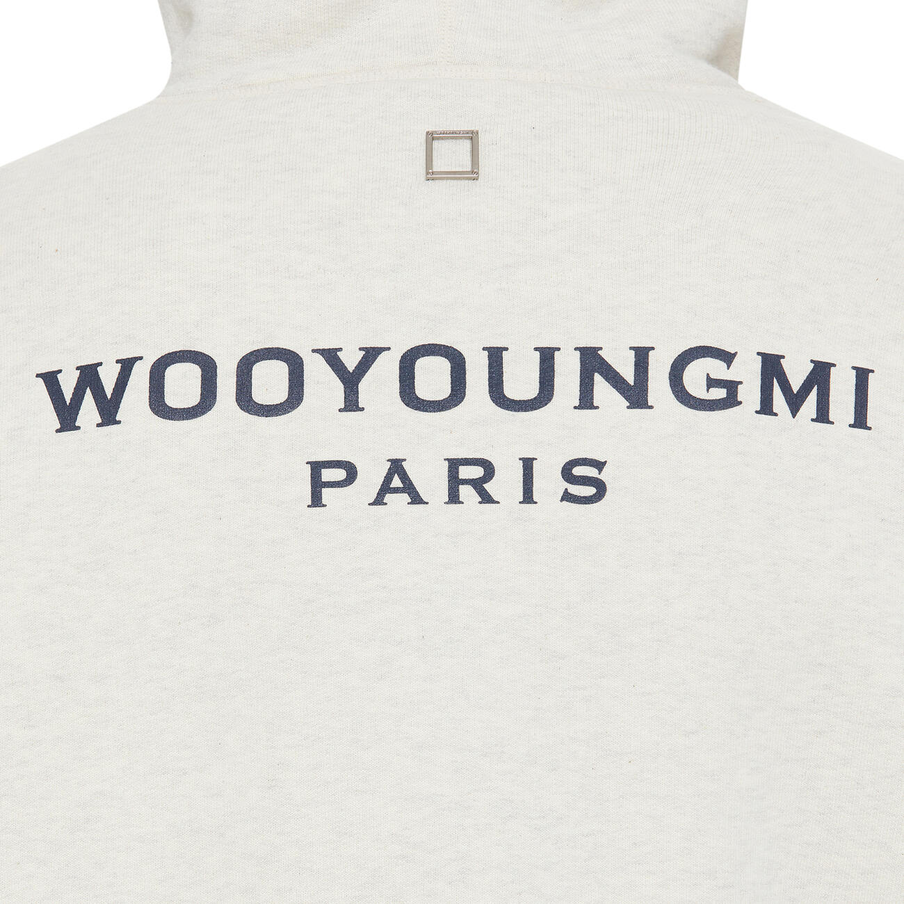 Wooyoungmi Cotton Back Logo Hoodie Ivory
