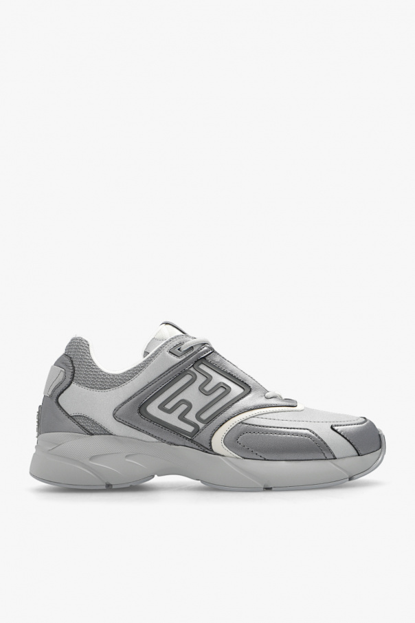 FENDI GREY ‘FASTER’ SNEAKERS - Gray
