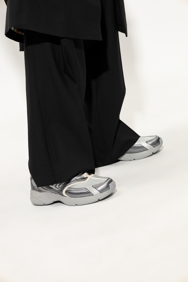 FENDI GREY ‘FASTER’ SNEAKERS - Gray
