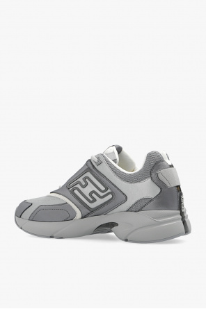 FENDI GREY ‘FASTER’ SNEAKERS - Gray