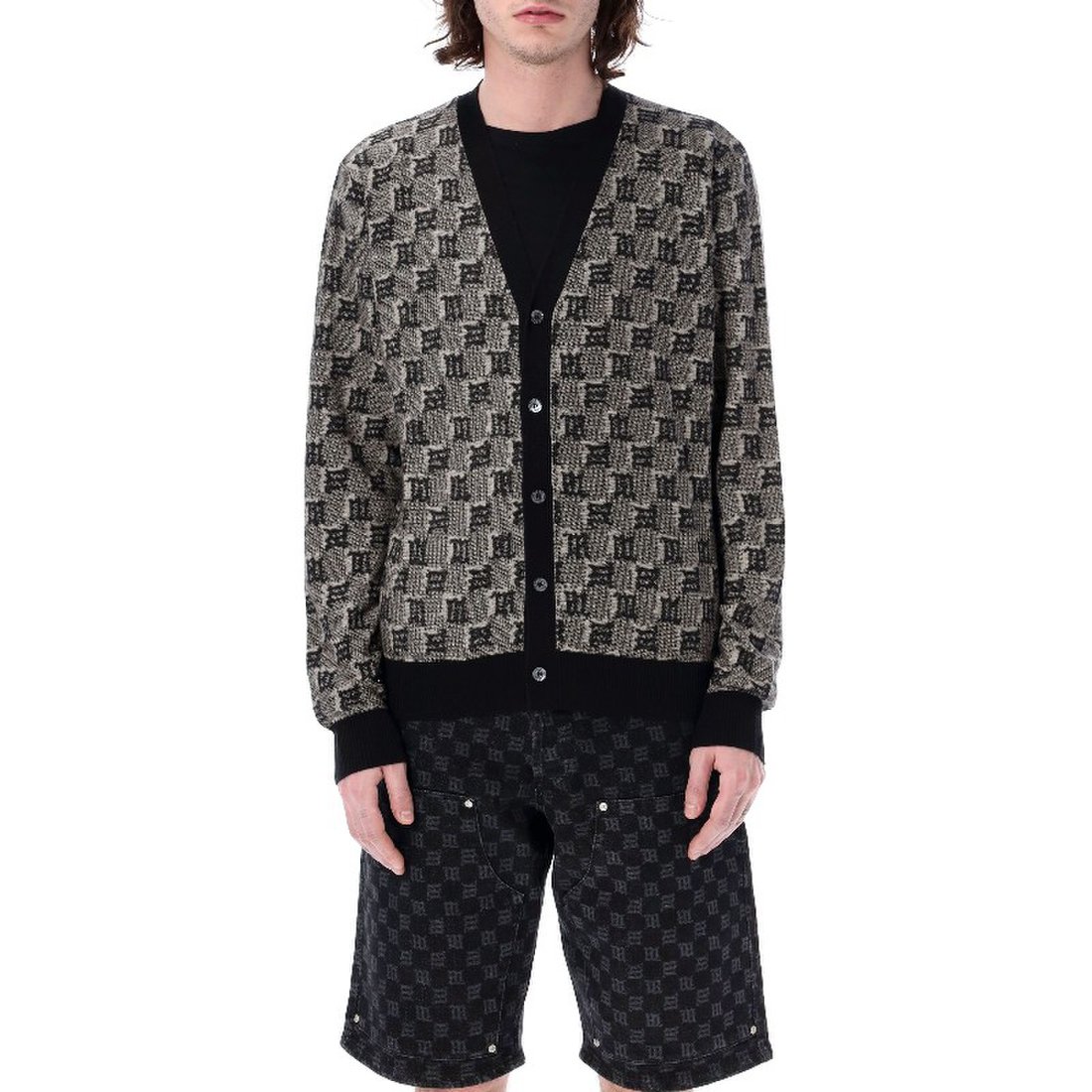 Misbehave knitted monogram cardigan