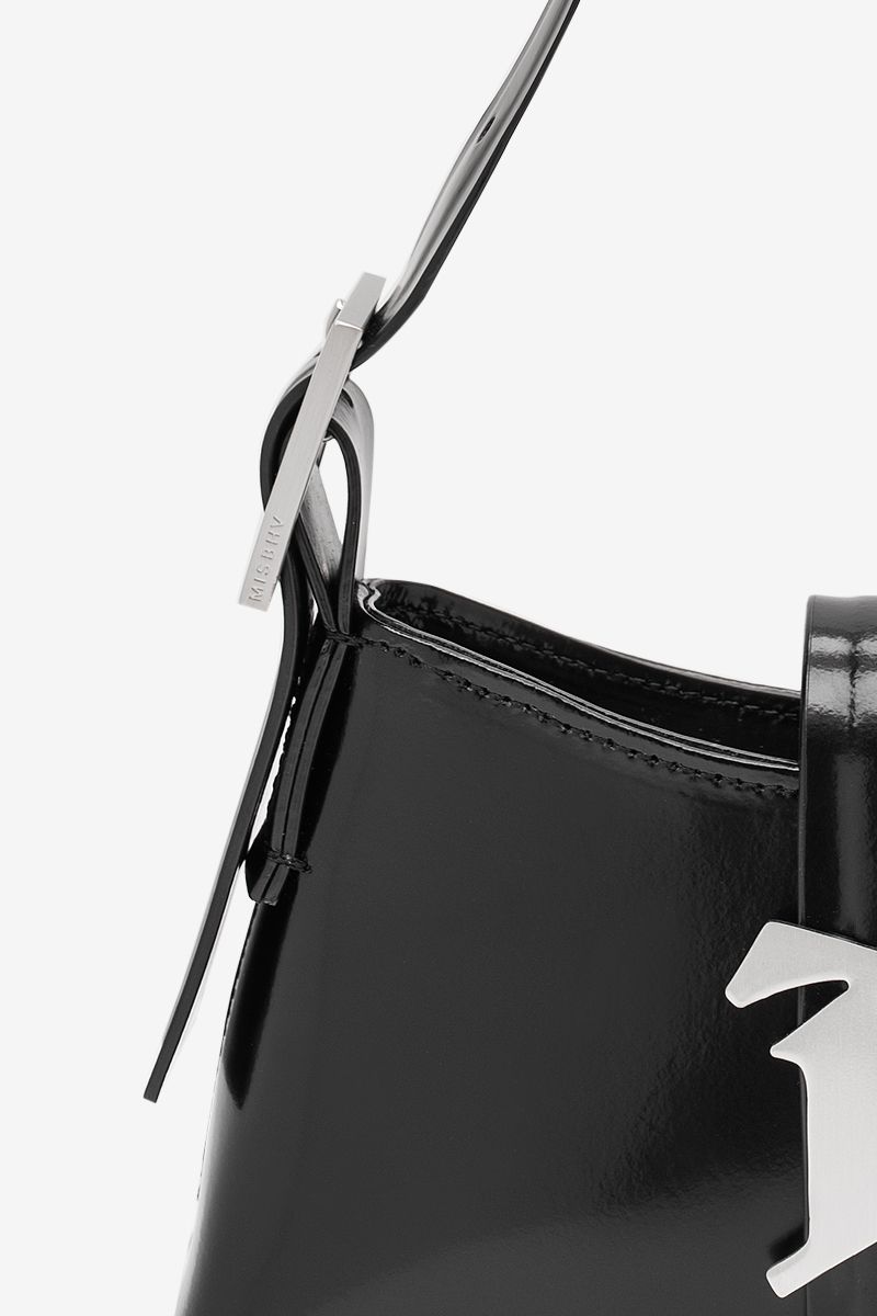 Leather Shoulder Bag Mini Black