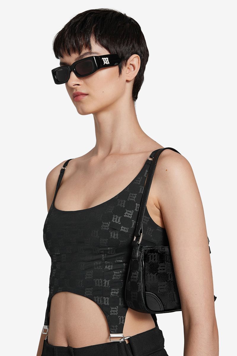 Nylon Monogram 90's Mini Bag Black