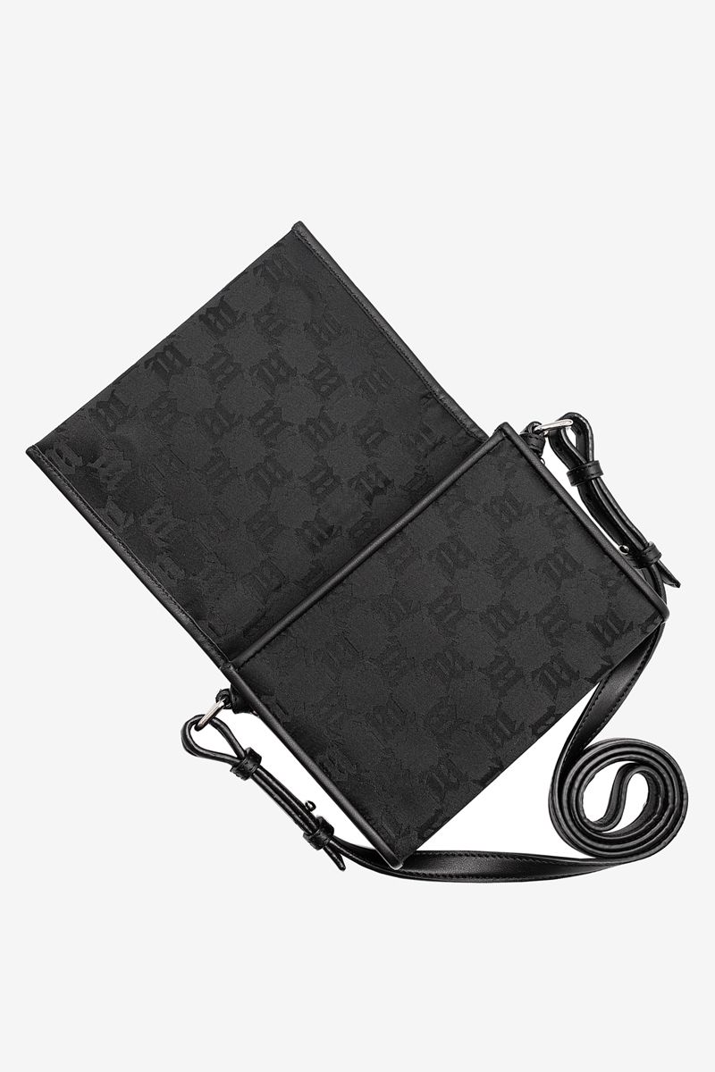 Jacquard Monogram Phone Pouch Black