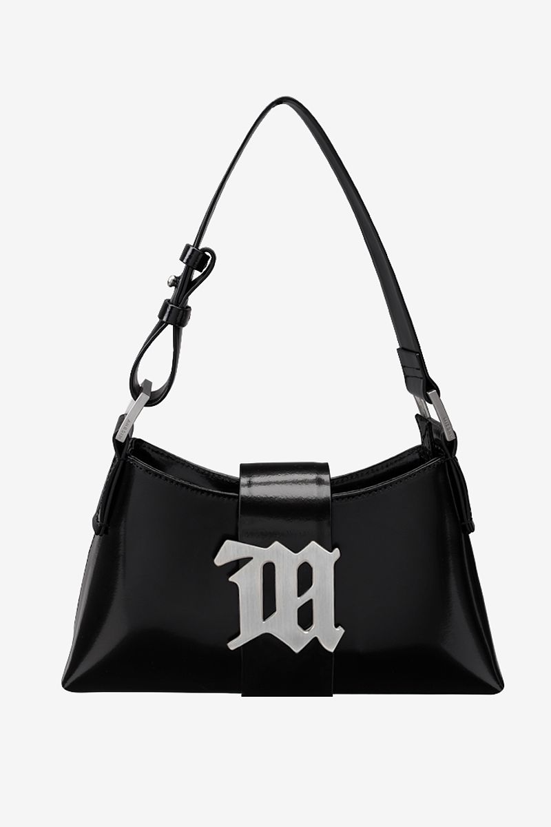 Leather Shoulder Bag Medium Black
