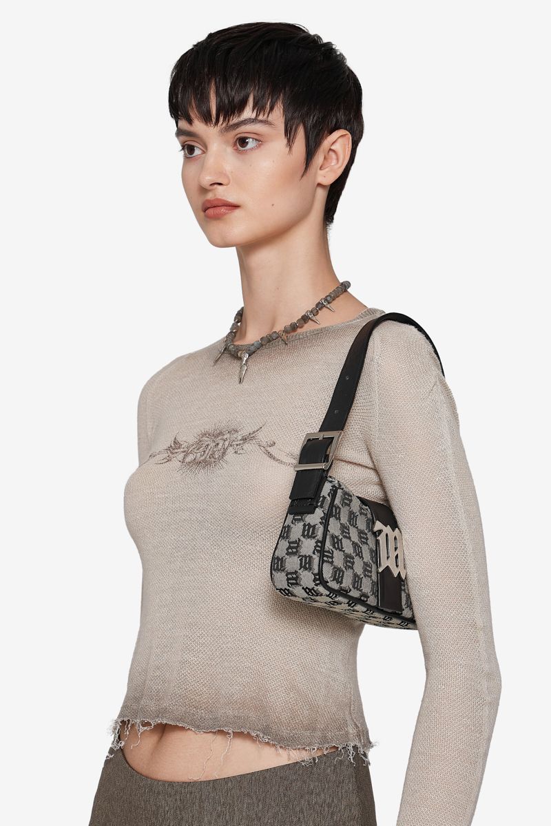 Jacquard Monogram Shoulder Bag Mini