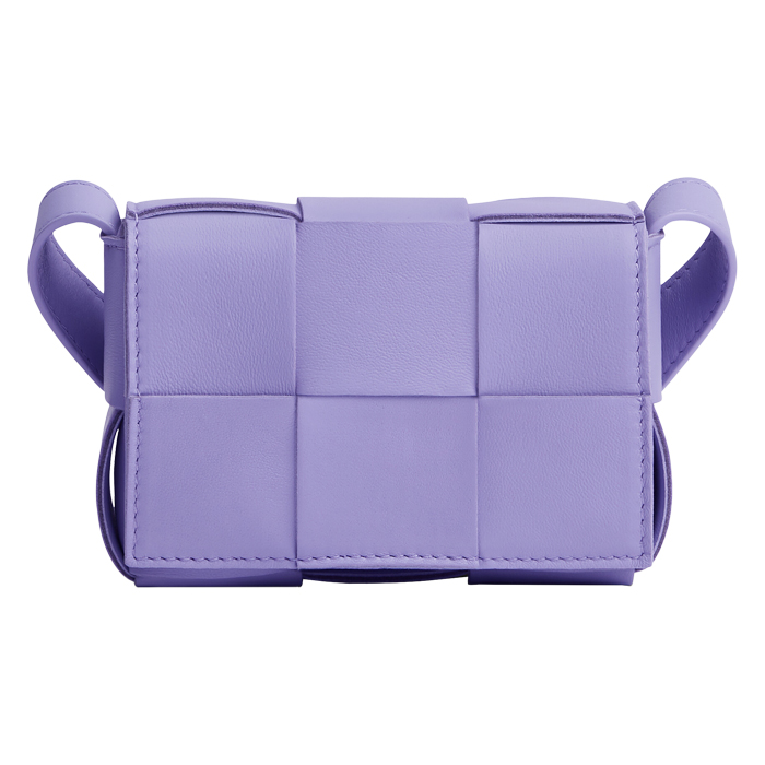 Bottega Veneta Mini Leather Cassette Wisteria