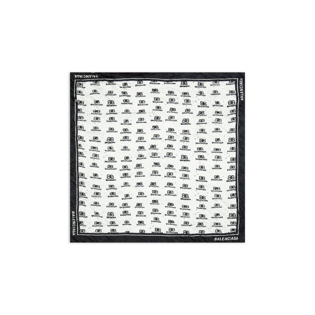 WOMEN'S HAND DRAWN BB ICON SCARF IN WHITE